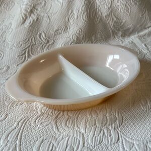Fire King Peach Lustre Divided Dish